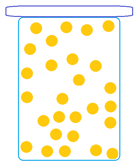 Gas Molecules inside Container